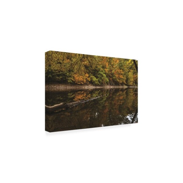Kurt Shaffer 'Awesome Autumn On The River' Canvas Art,30x47